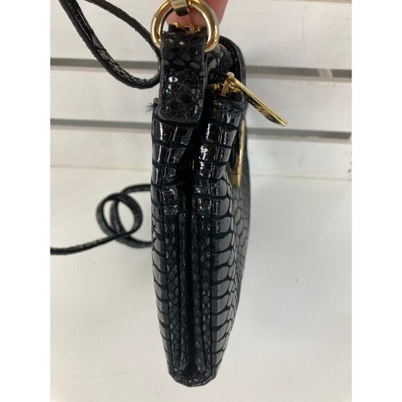 MICHAEL KORS, SMALL BLACK ANIMAL PRINT LEATHER CROSSBOY BAG - Picture 4 of 14